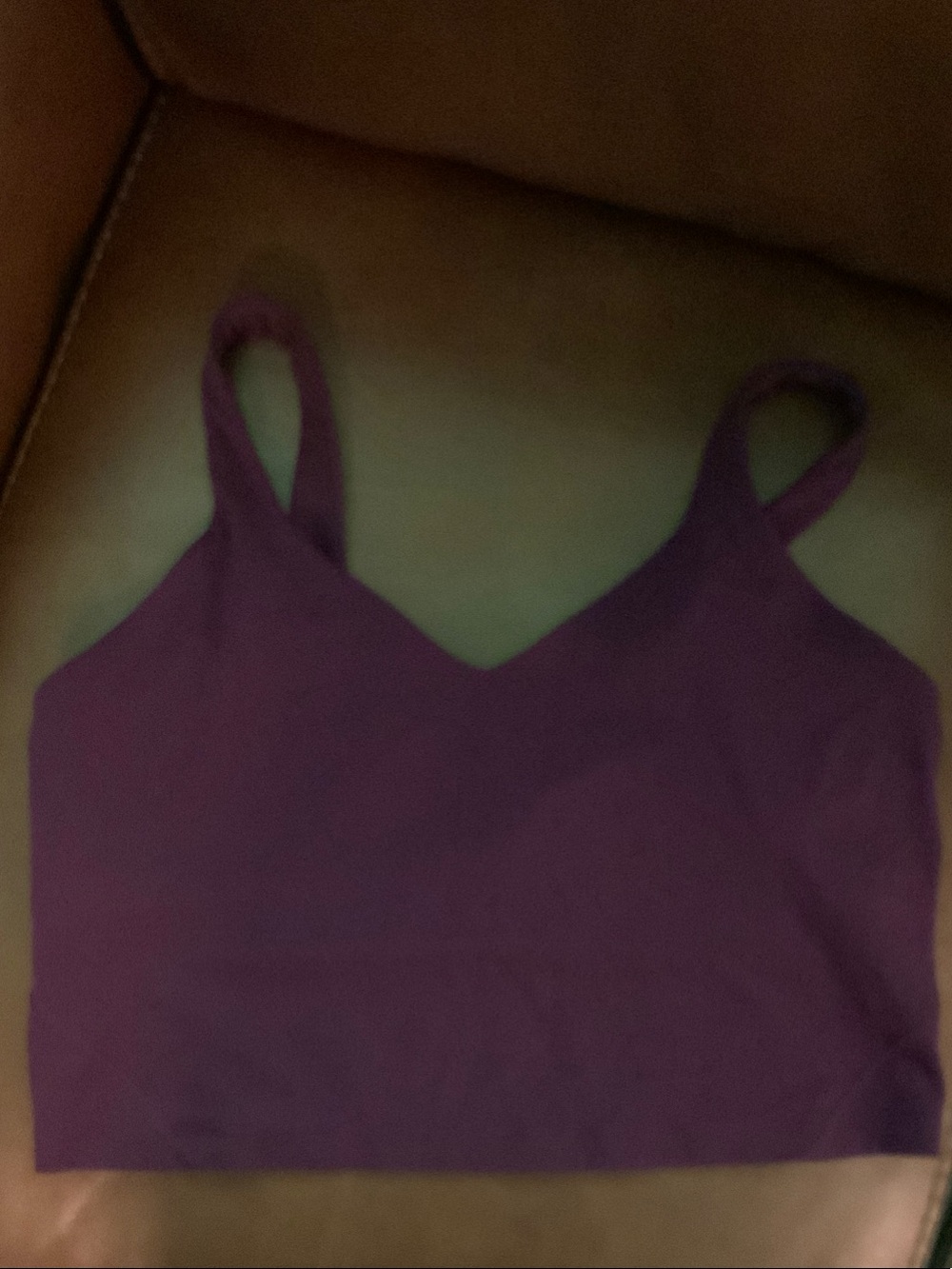lululemon athletica Deep Purple V-Neck cropped tank